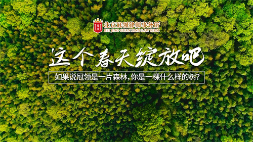 冠领律所发布植树节节日视频——如果说冠领是一片森林 你是一棵什么样的树